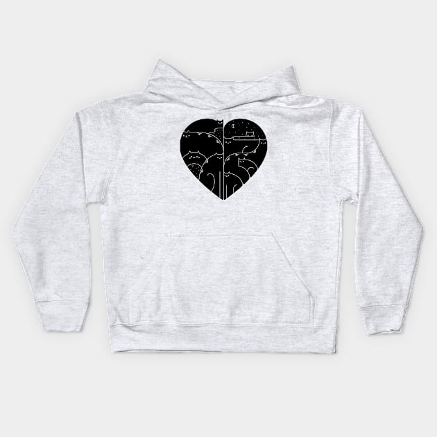 Love cats Kids Hoodie by arkzai